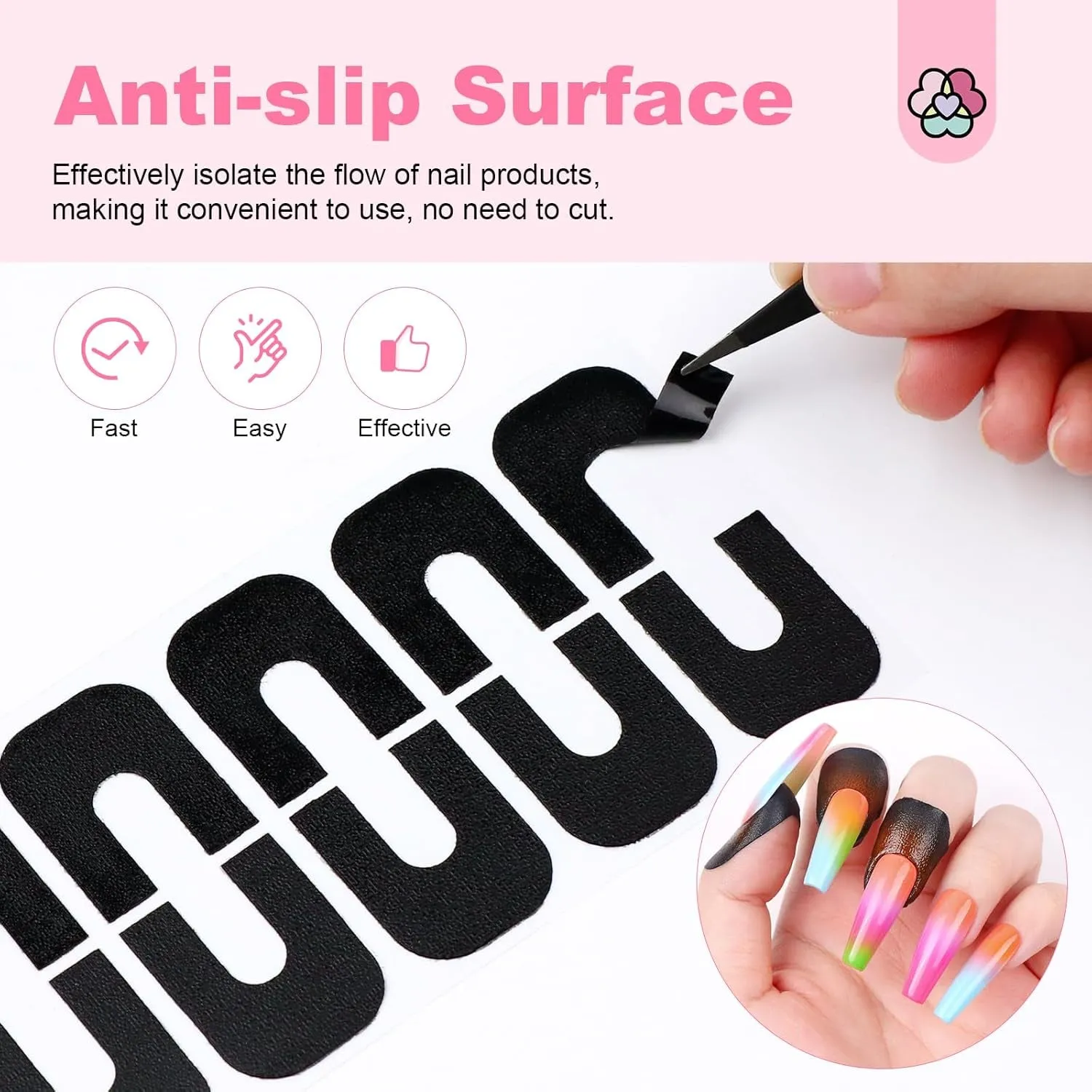 100PCS Nail Polish Protector for Fingers: 99.99%  U V Protection Cuticle Protector for Nail Painting U-Shaped Nail Protector Peel off Nail Tape for French Tip Nails Stamp Nail Art