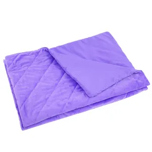 121x91cm Anti Anxiety Weighted Blanket Blankets Bamboo Cover Only Purple