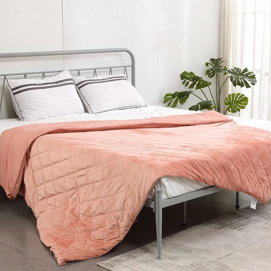 198x122cm Anti Anxiety Weighted Blanket Cover Polyester Cover Only Peach