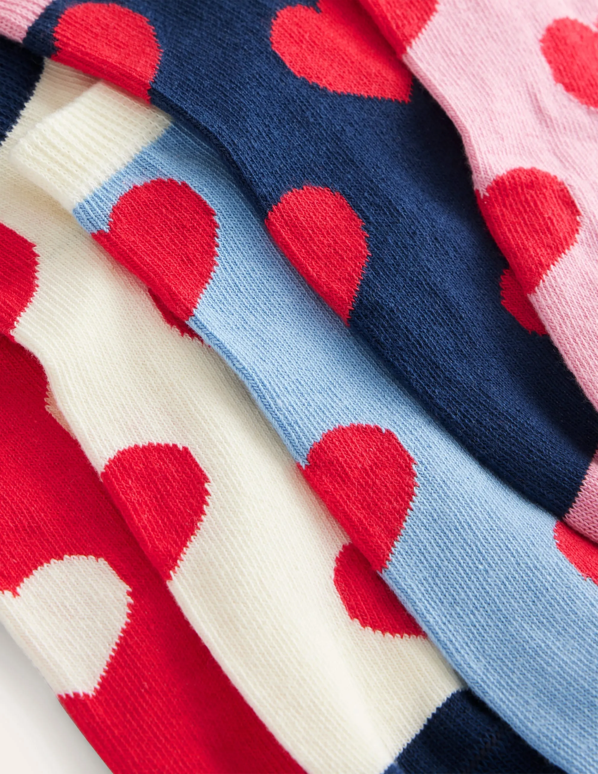 5 Pack Trainer Socks-Hearts