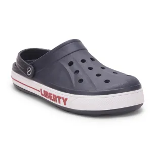 A-HA Navy Blue Casual Slip-on Clogs For Men LITEWALK By Liberty