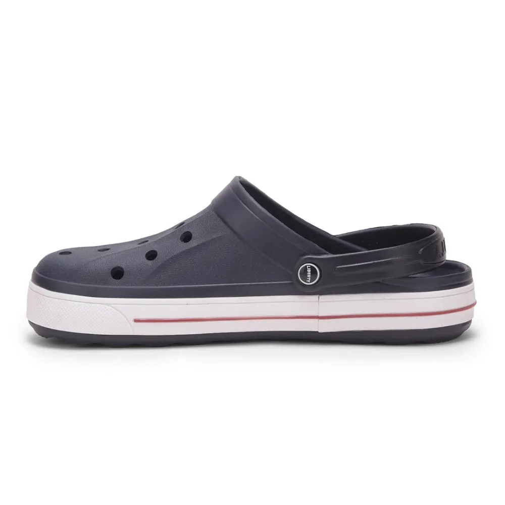 A-HA Navy Blue Casual Slip-on Clogs For Men LITEWALK By Liberty