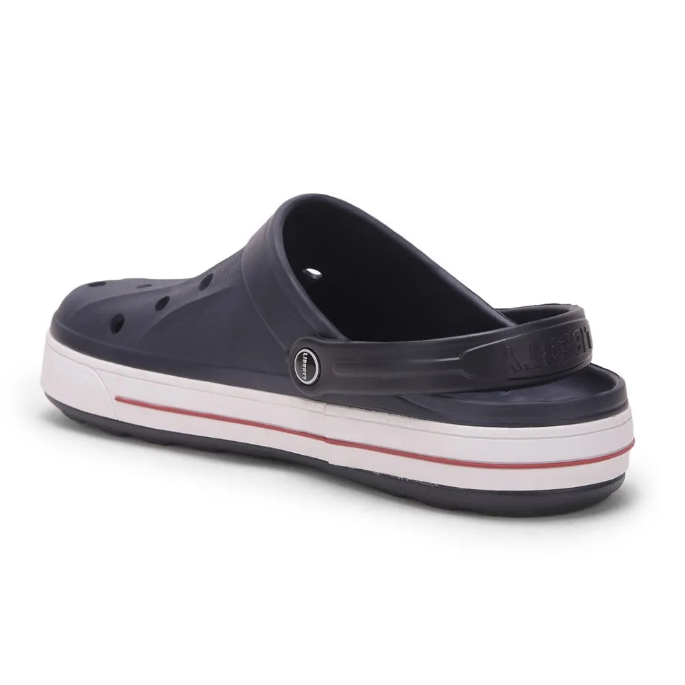 A-HA Navy Blue Casual Slip-on Clogs For Men LITEWALK By Liberty