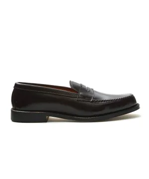 Alden Cordovan Leisure Handsewn Moccasin In Dark Burgundy