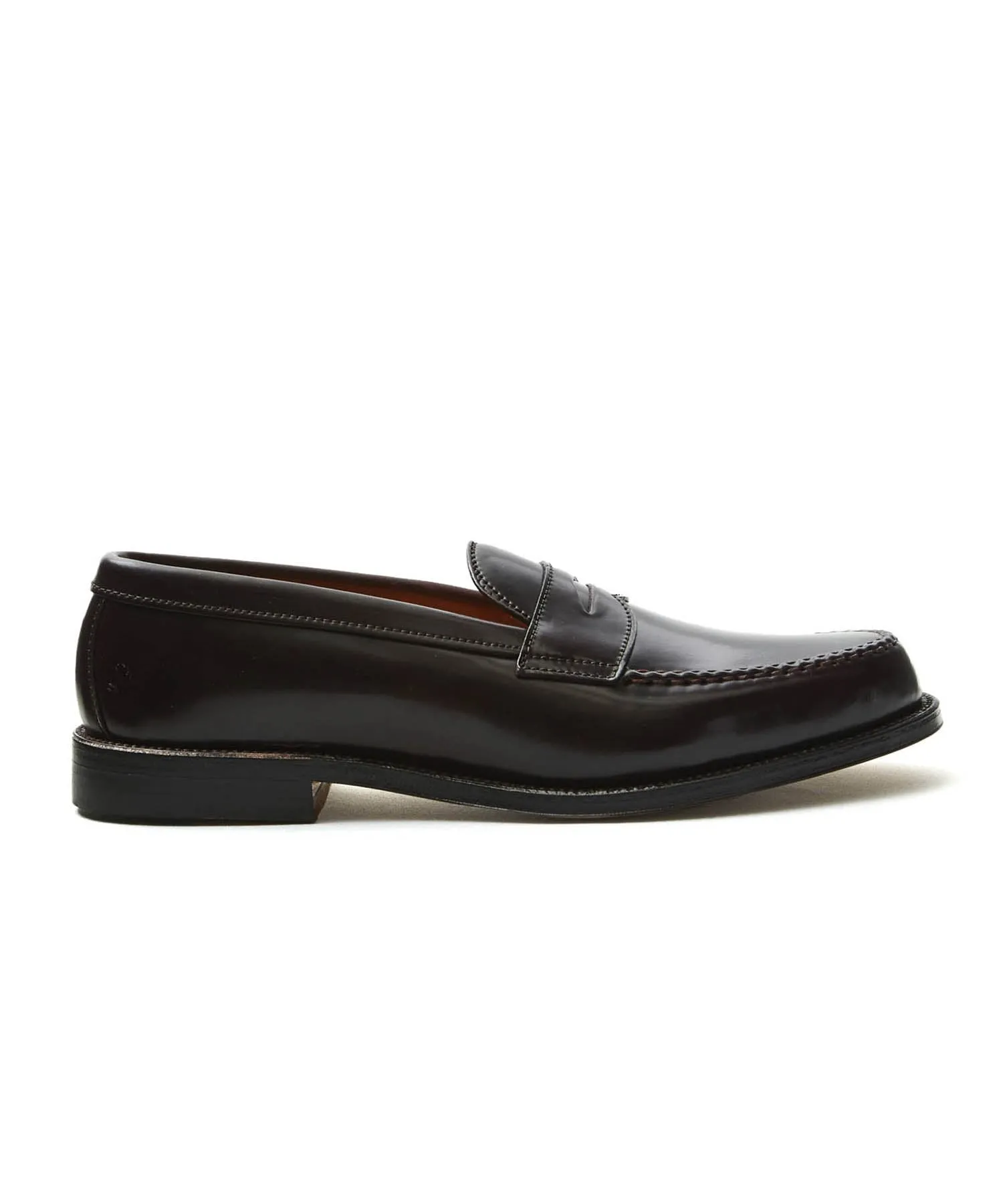 Alden Cordovan Leisure Handsewn Moccasin In Dark Burgundy