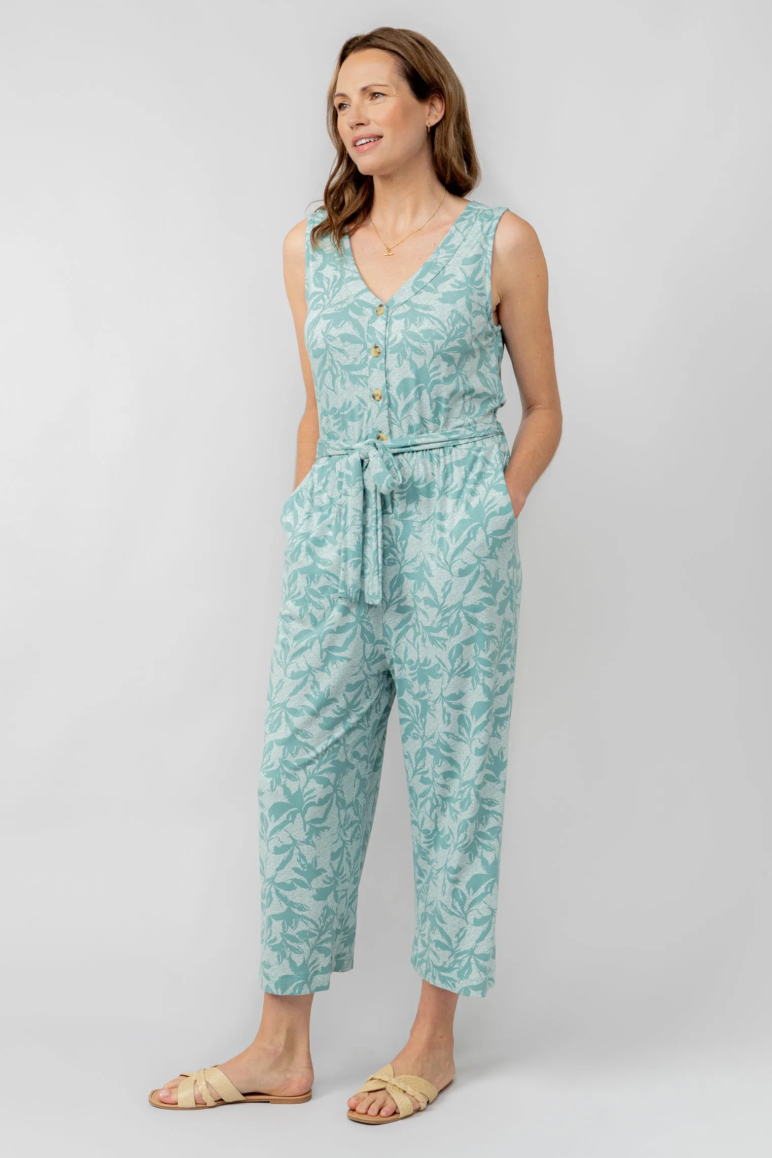 Allium Jersey Printed Jumpsuit