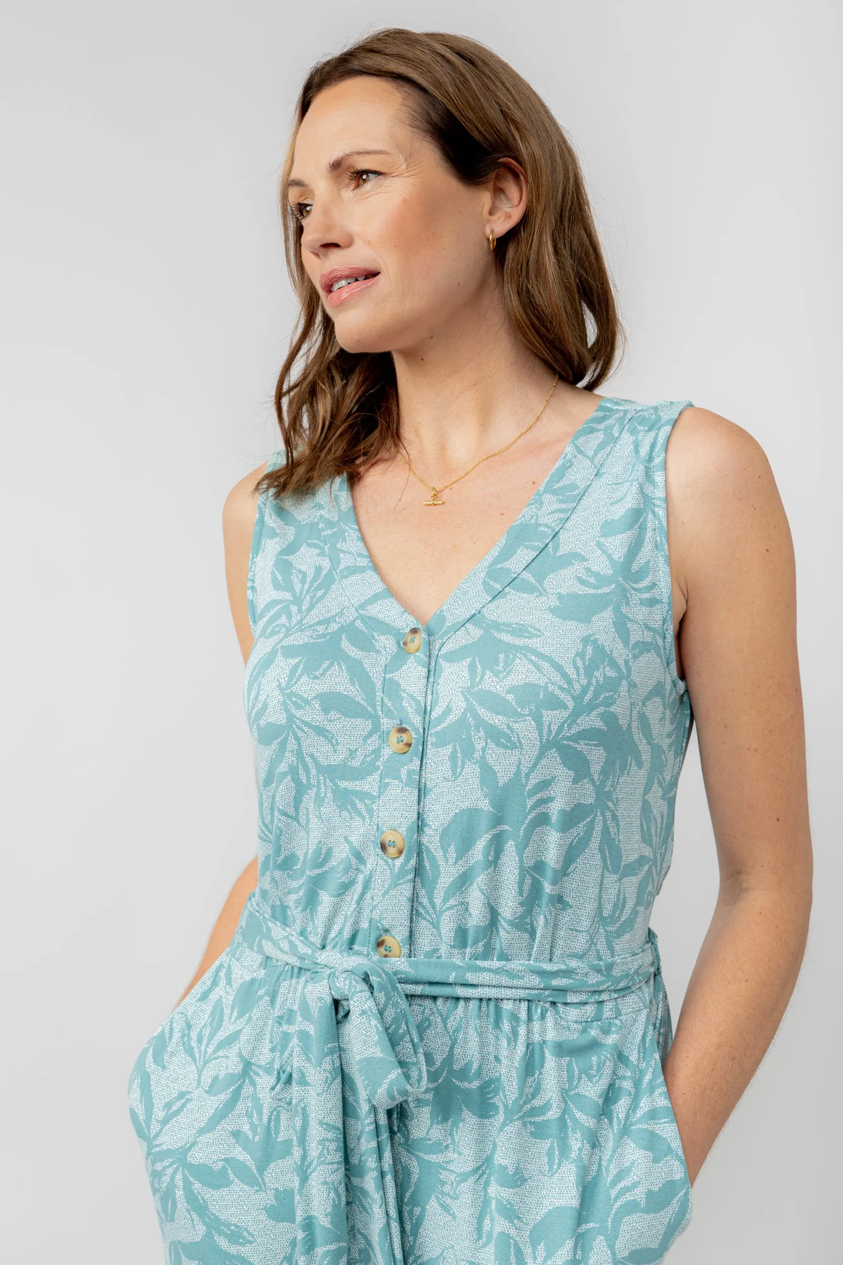 Allium Jersey Printed Jumpsuit