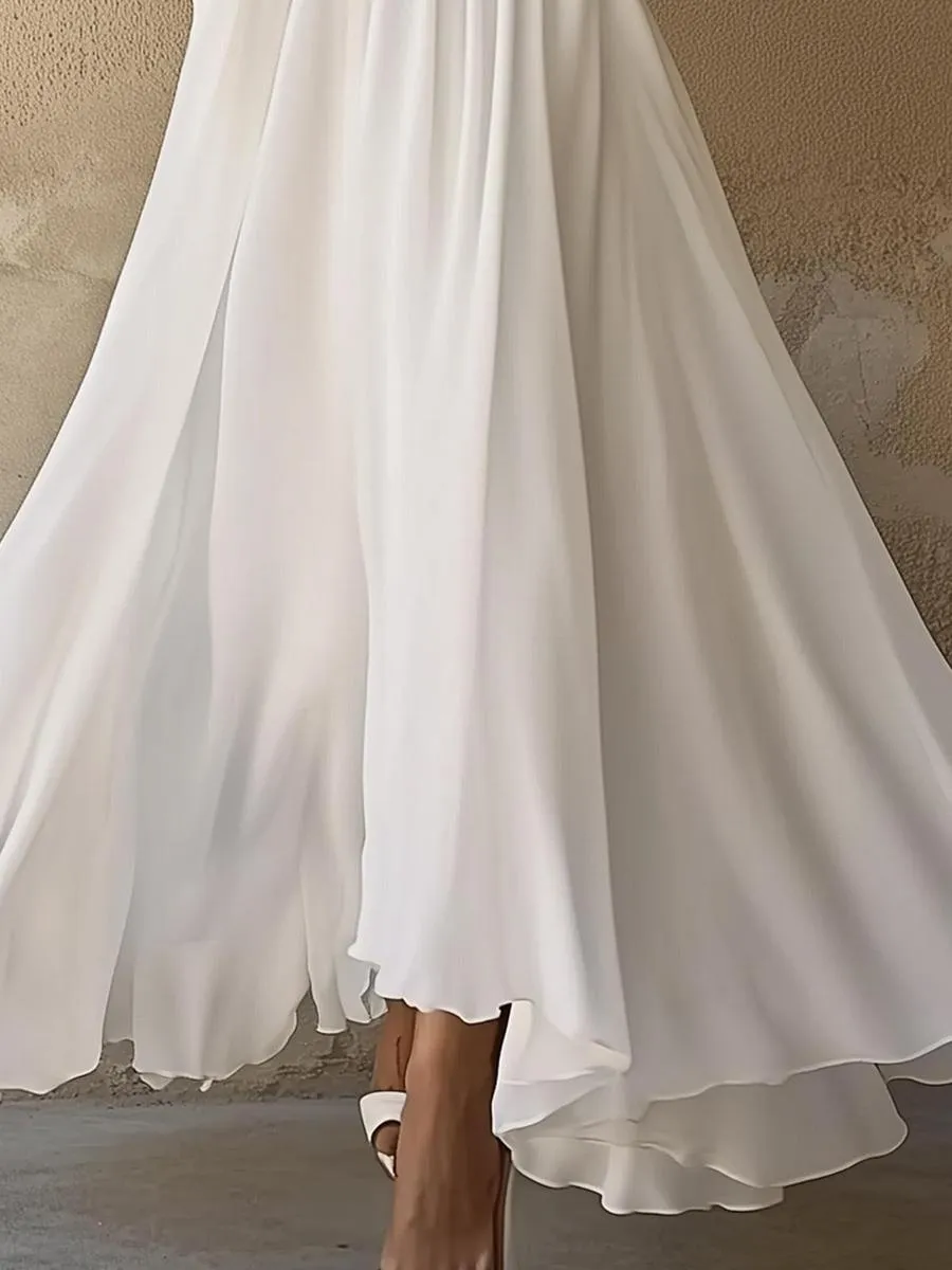 Amara – V-Neck Vintage Maxi Dress