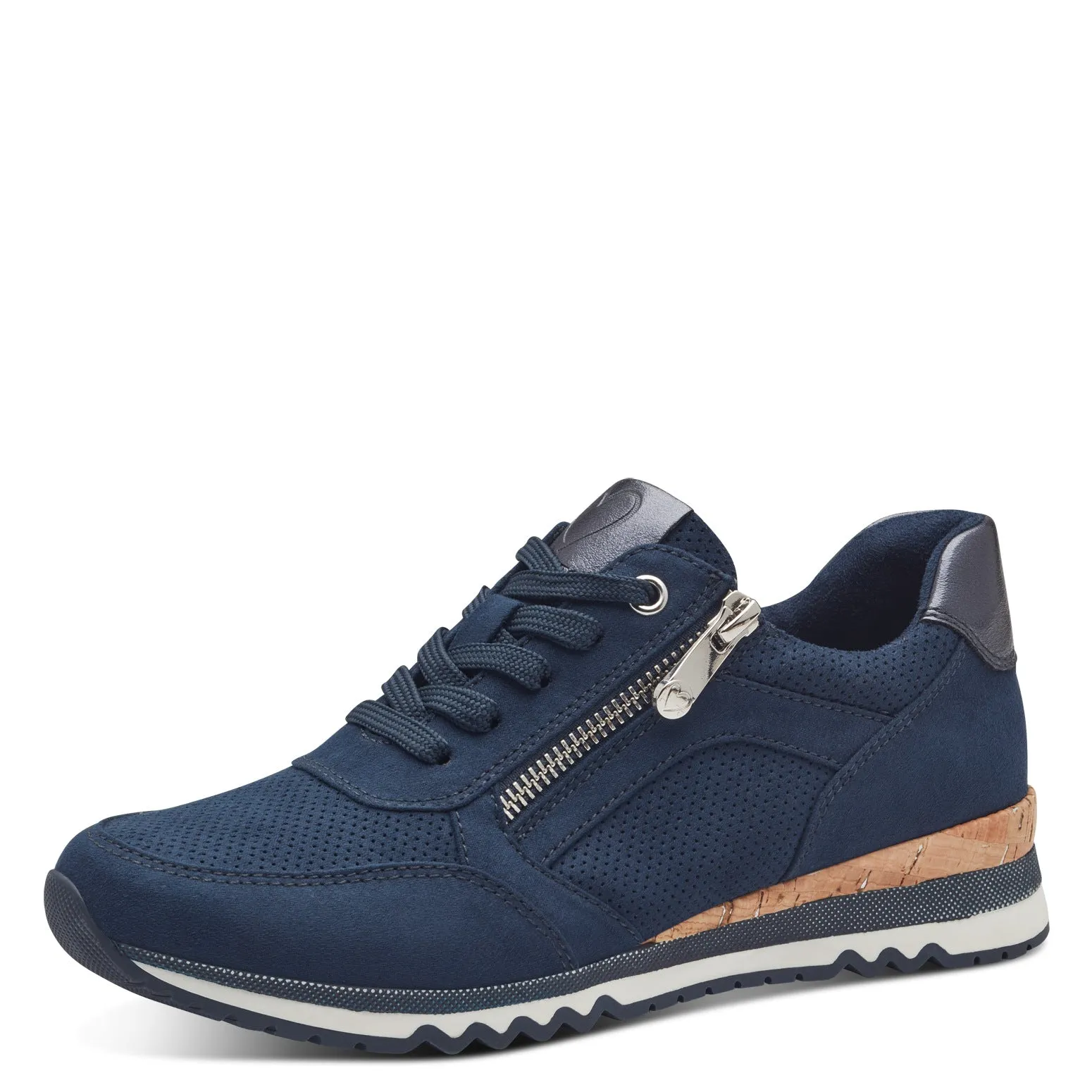Amelia Cork Trim  Trainer - Navy