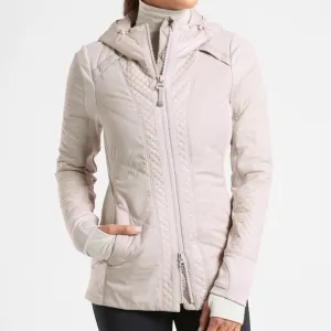 Athleta Rock Ridge Primaloft Jacket Abalone Zip Up Hooded Insulated Xx-small