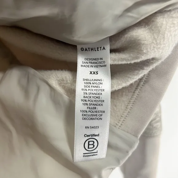 Athleta Rock Ridge Primaloft Jacket Abalone Zip Up Hooded Insulated Xx-small