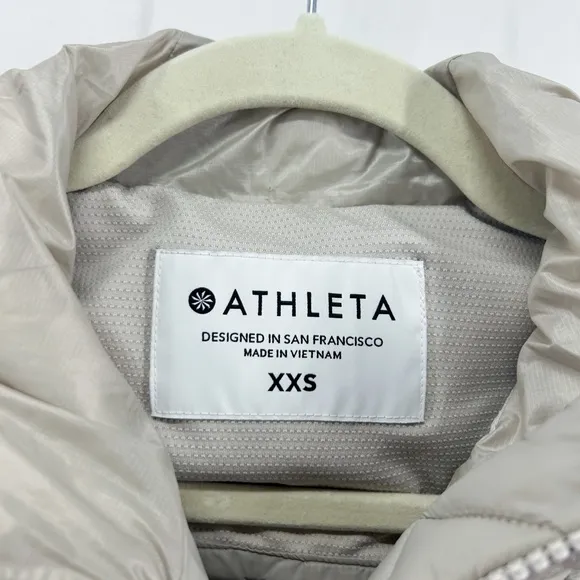 Athleta Rock Ridge Primaloft Jacket Abalone Zip Up Hooded Insulated Xx-small