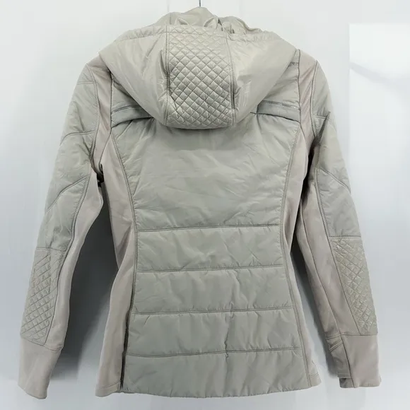 Athleta Rock Ridge Primaloft Jacket Abalone Zip Up Hooded Insulated Xx-small