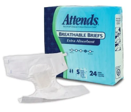 Attends Adult Breathable Briefs for Heavy Incontinence X-Small BRBX10, CS/96