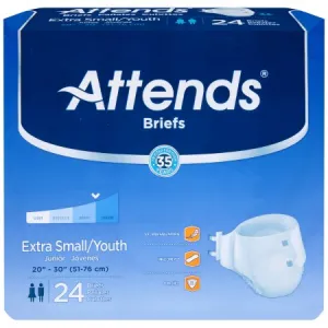 Attends Adult Breathable Briefs for Heavy Incontinence X-Small BRBX10, CS/96