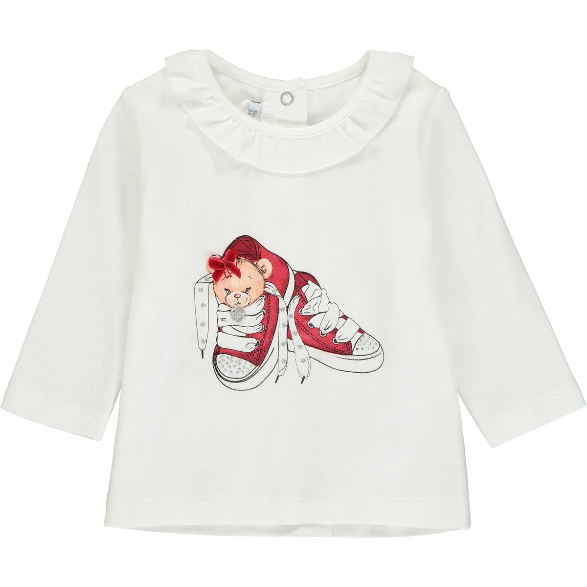 Baby Girl Ivory Cotton Top
