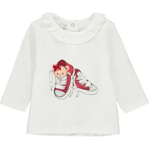 Baby Girl Ivory Cotton Top