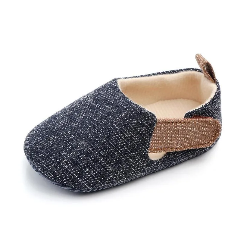 Baby Unisex Shoes Infant Soft First Walkers Nonslip Indoor Outdoor Shoes Cotton Fabric Prewalkers