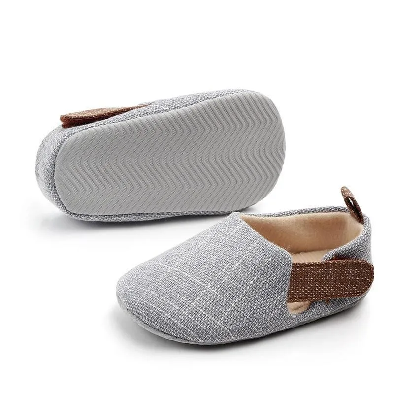 Baby Unisex Shoes Infant Soft First Walkers Nonslip Indoor Outdoor Shoes Cotton Fabric Prewalkers