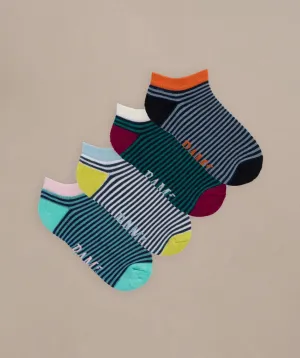 Bamboo Trainer Socks Landscove (4 Pair Pack) by BAM
