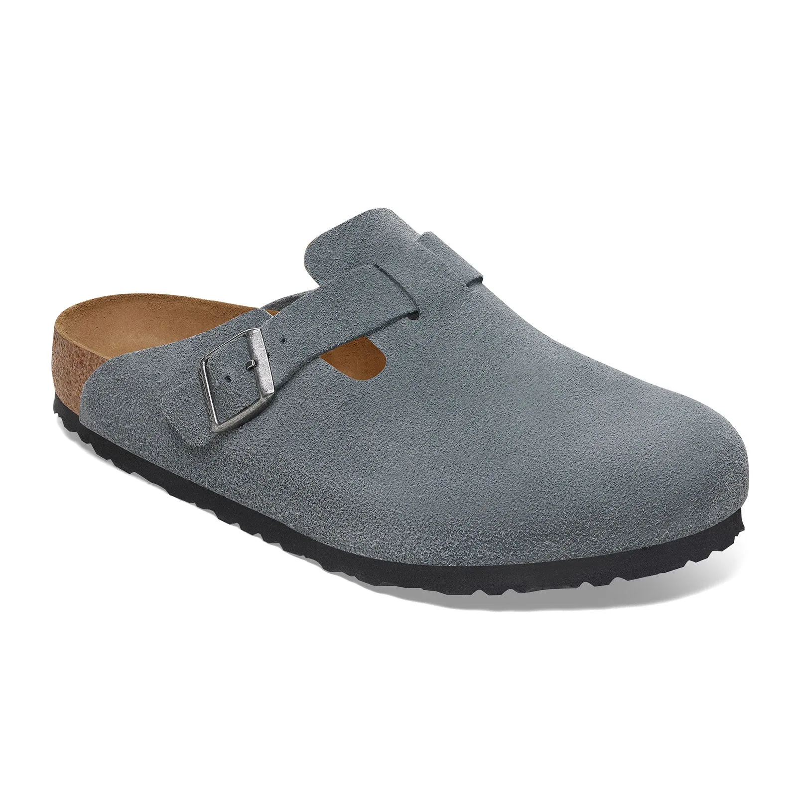 Birkenstock Boston Clog (Men) - Basalt Gray Suede