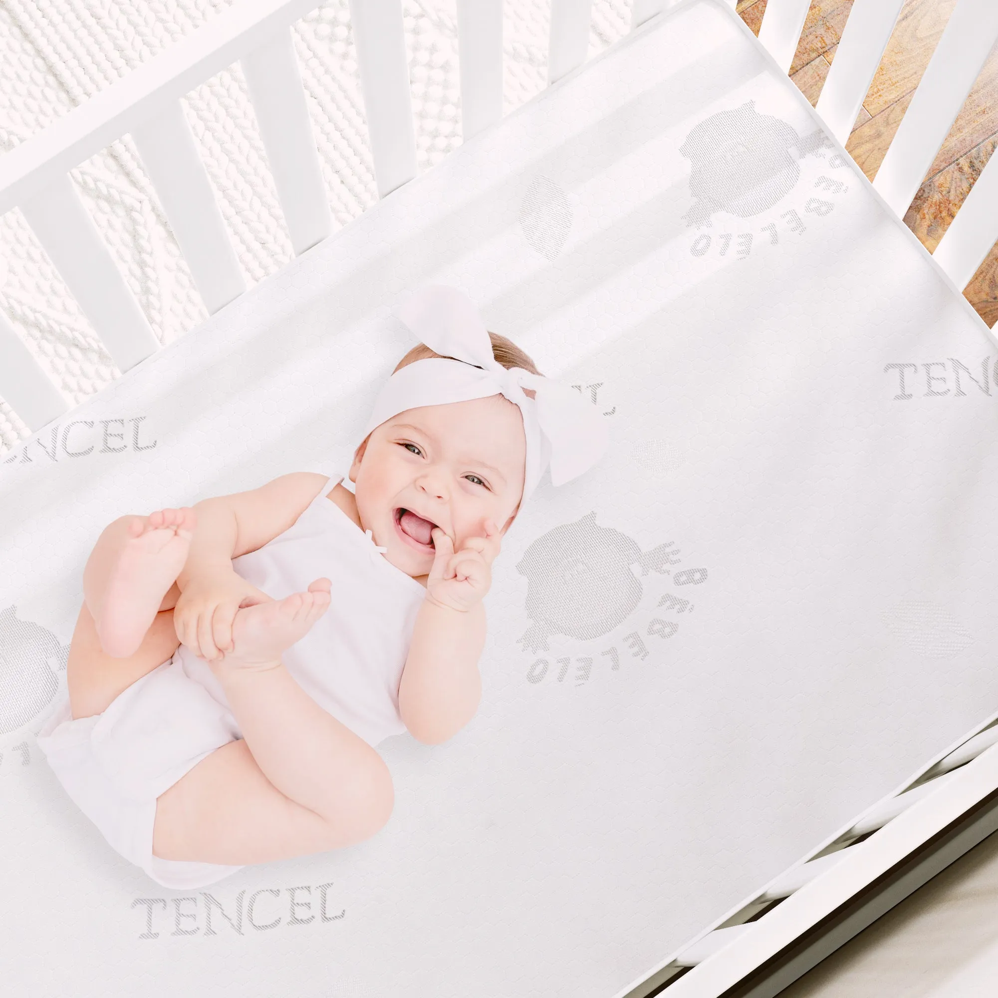 Boobeyeh baby crib mattress - dual-layer, safe, breathable, for infants & toddlers