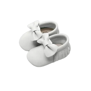 Bow Moccasins - White