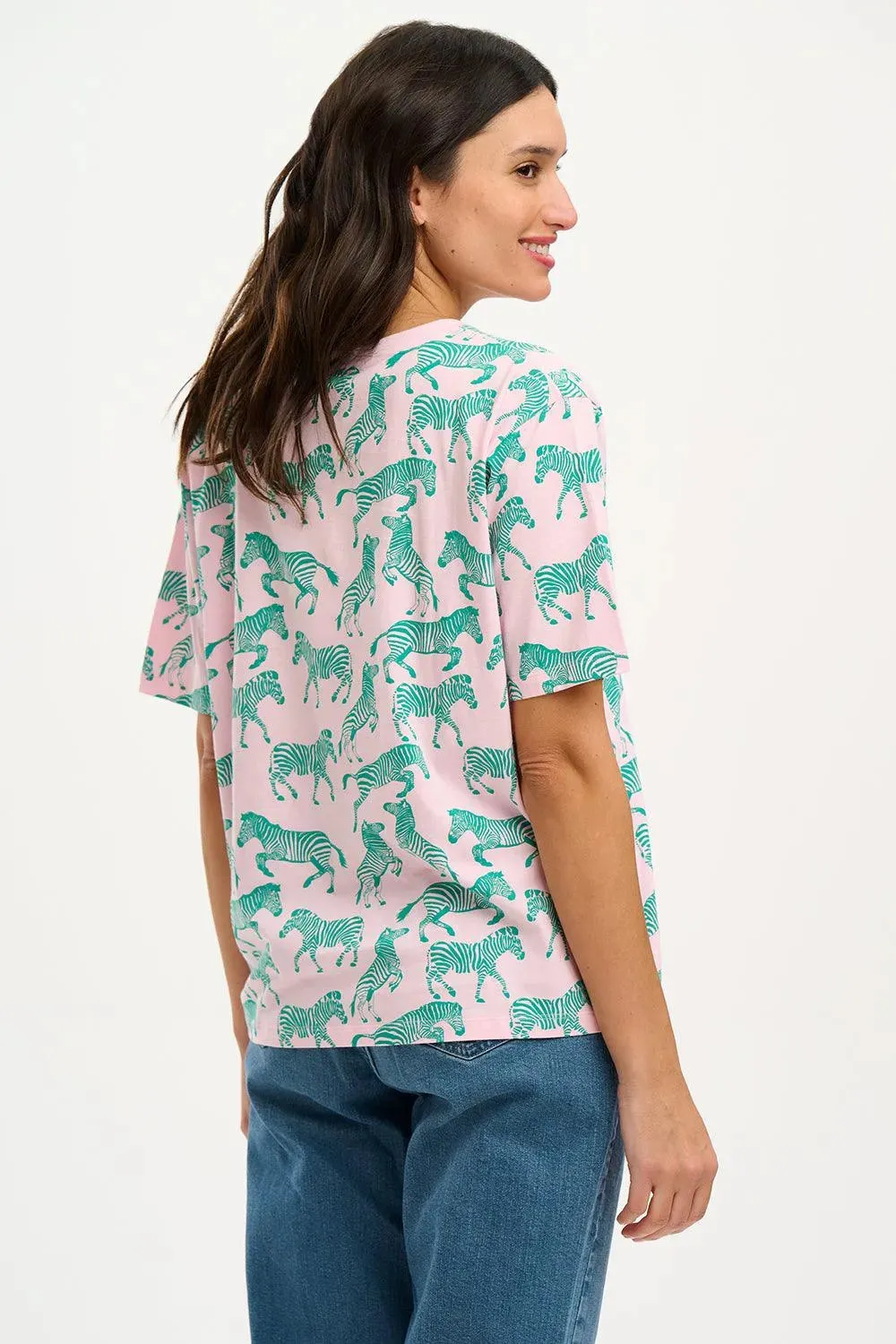 Camiseta Sugarhill Kinsley Relaxed Zebra Repeat