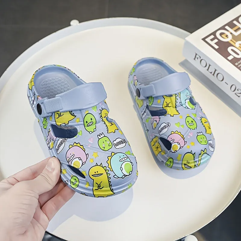 Casual Cute Cartoon Clogs For Girls, Non-slip Clogs For Indoor Outdoor, FS