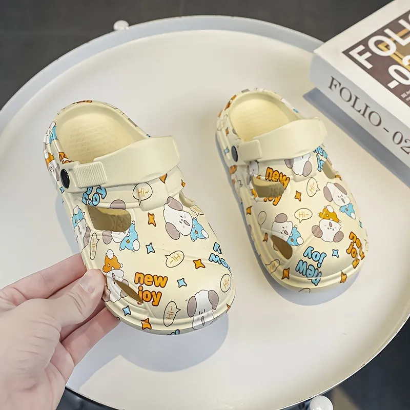 Casual Cute Cartoon Clogs For Girls, Non-slip Clogs For Indoor Outdoor, FS
