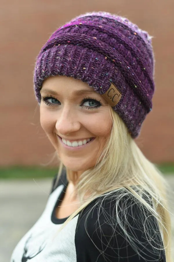 CC Beanie - Purple Speckle