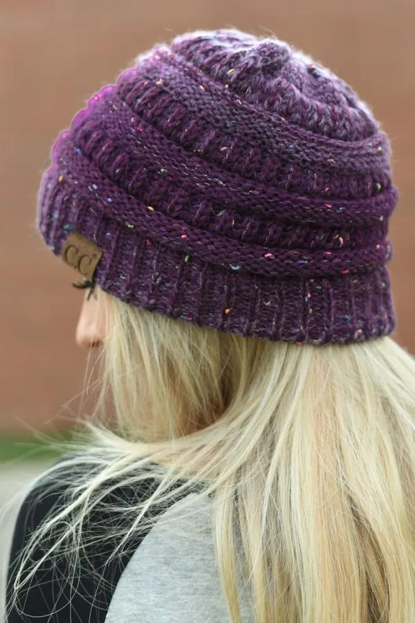 CC Beanie - Purple Speckle