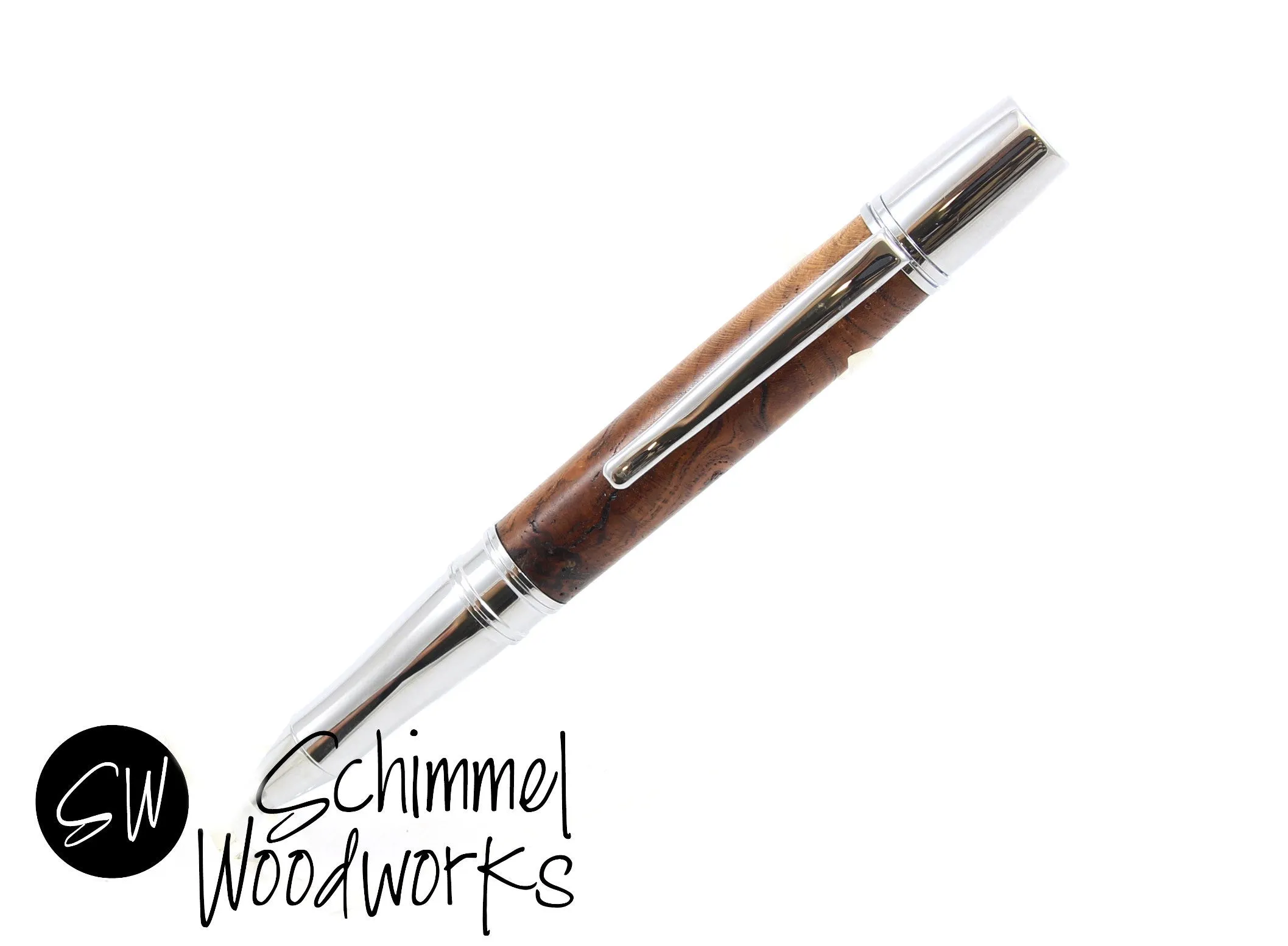 Chrome Burl Ballpoint Pen