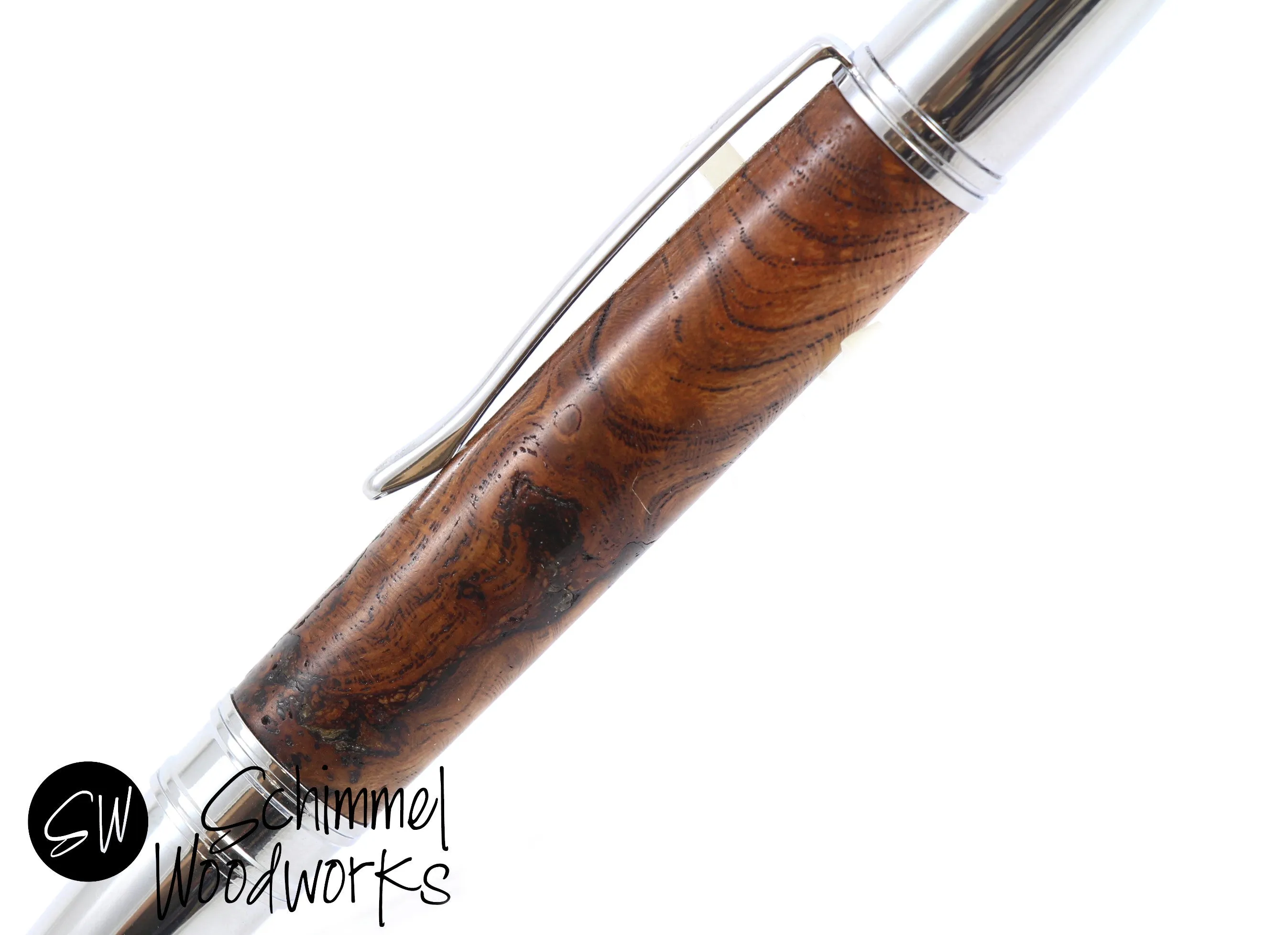 Chrome Burl Ballpoint Pen