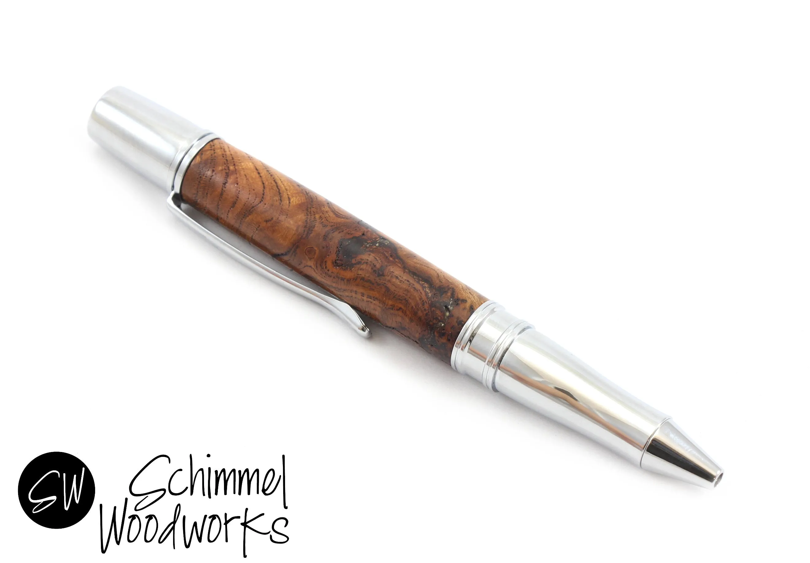 Chrome Burl Ballpoint Pen