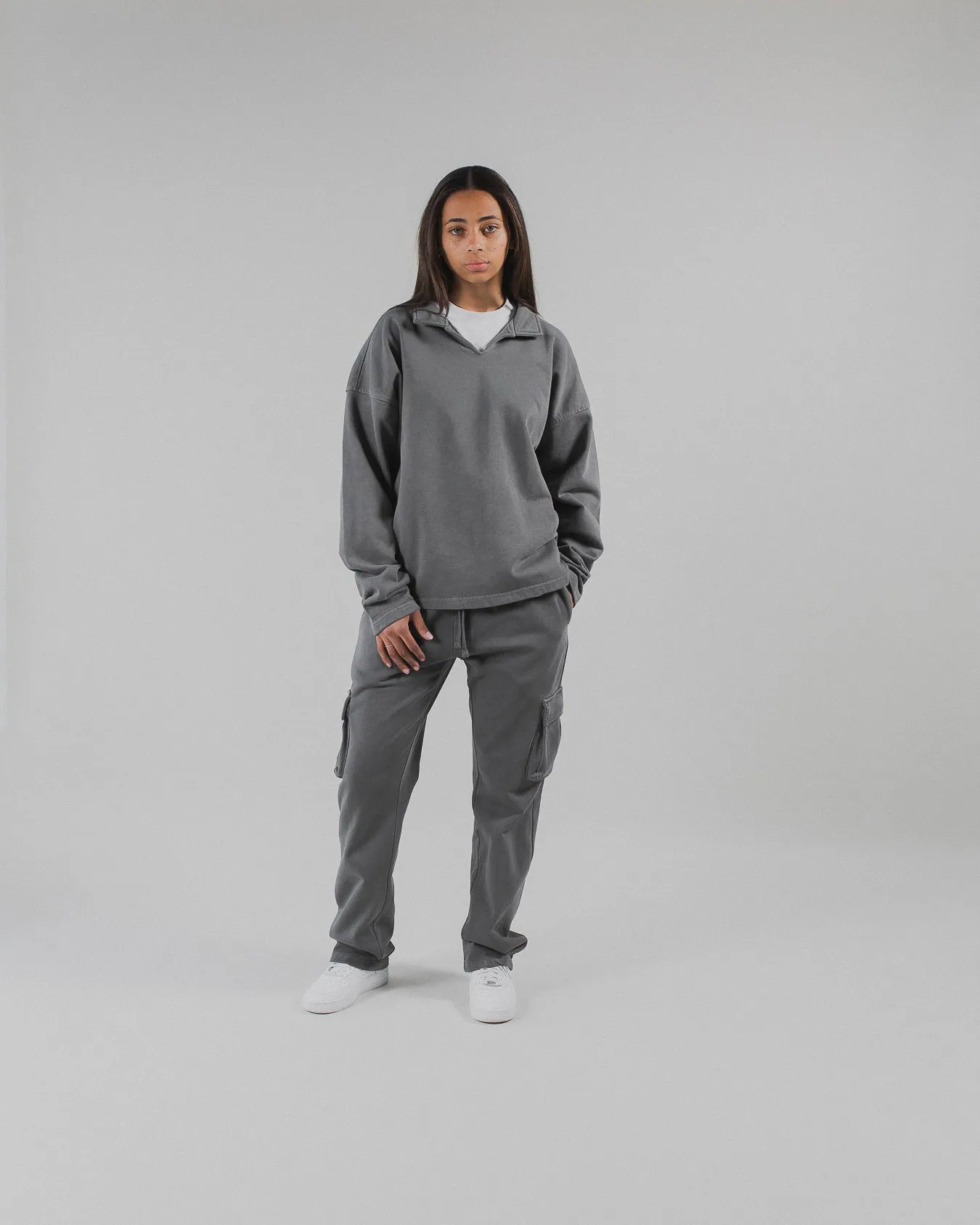 Collared Sweater - Vintage Grey