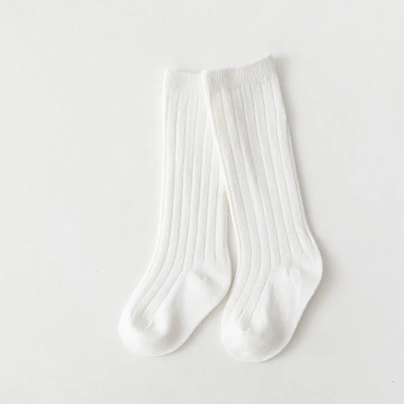 Cotton Breathable Soft Solid Colour Stockings for Baby Boys and Girls - 18 Colours
