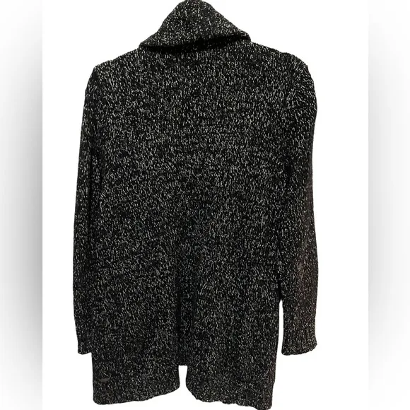 Eddie Bauer - wrap cardigan - black / white - size L
