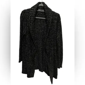 Eddie Bauer - wrap cardigan - black / white - size L