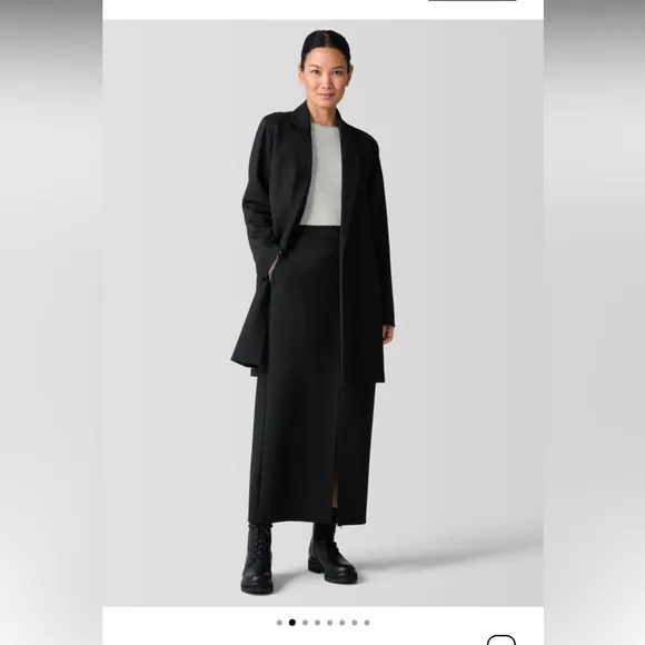 Eileen Fisher Black Duster Jacket