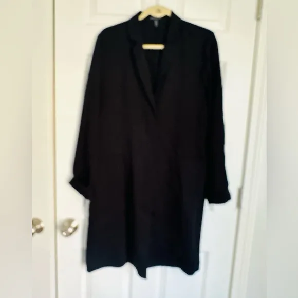 Eileen Fisher Black Duster Jacket