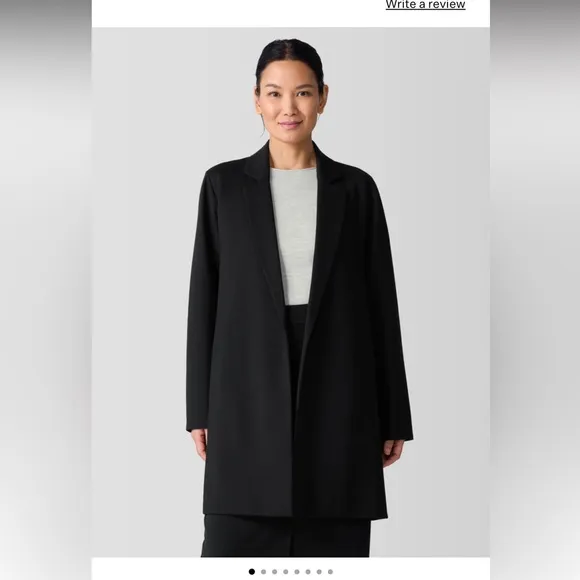 Eileen Fisher Black Duster Jacket
