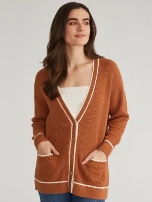 Emma: Tipped Oversized Cardigan