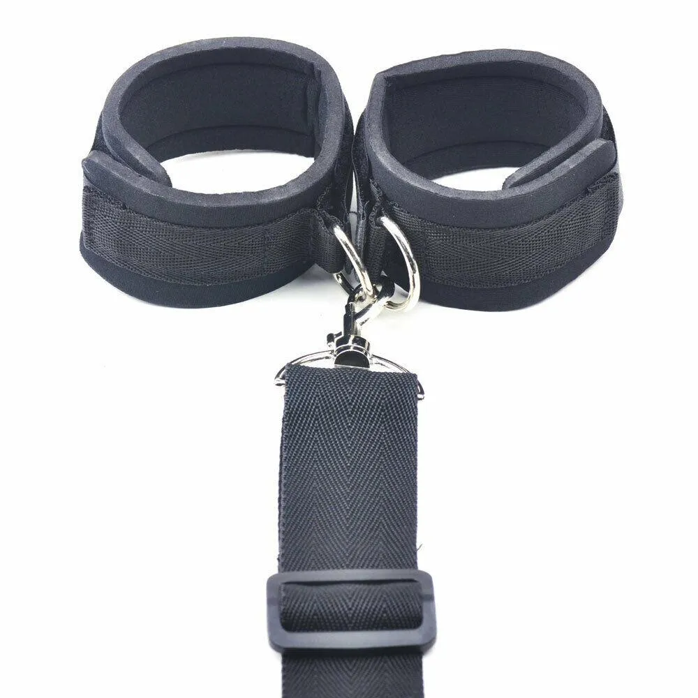 Fetish Bondage Mouth Gag Breathable Ball Gag Slave Sub With Detachable Wrist Cuffs