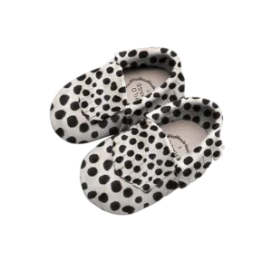 Frill Moccasins - B&W Mohair