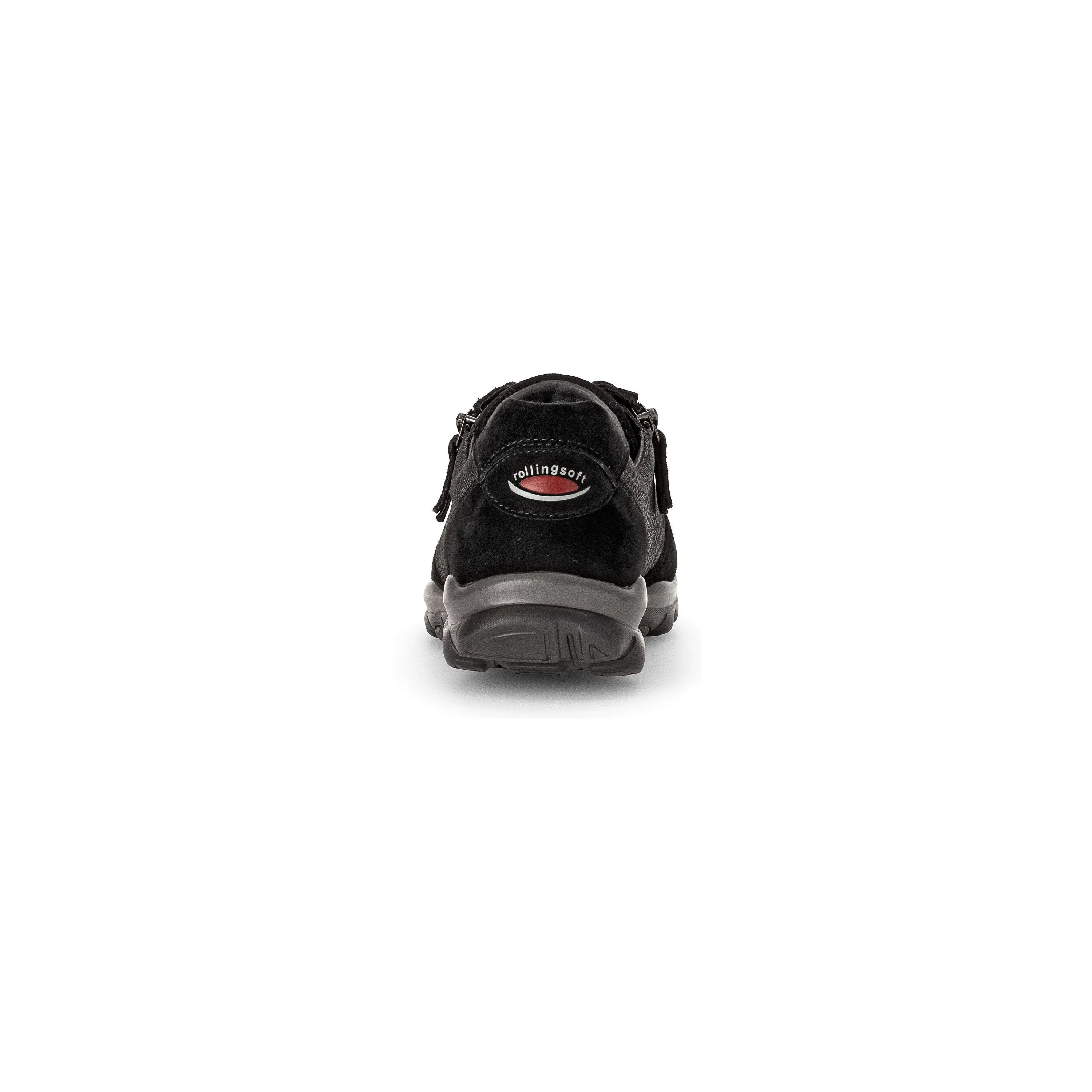 Gabor Fantastic- Gabor Rolling Soft Lace trainer with Double Zip in Black