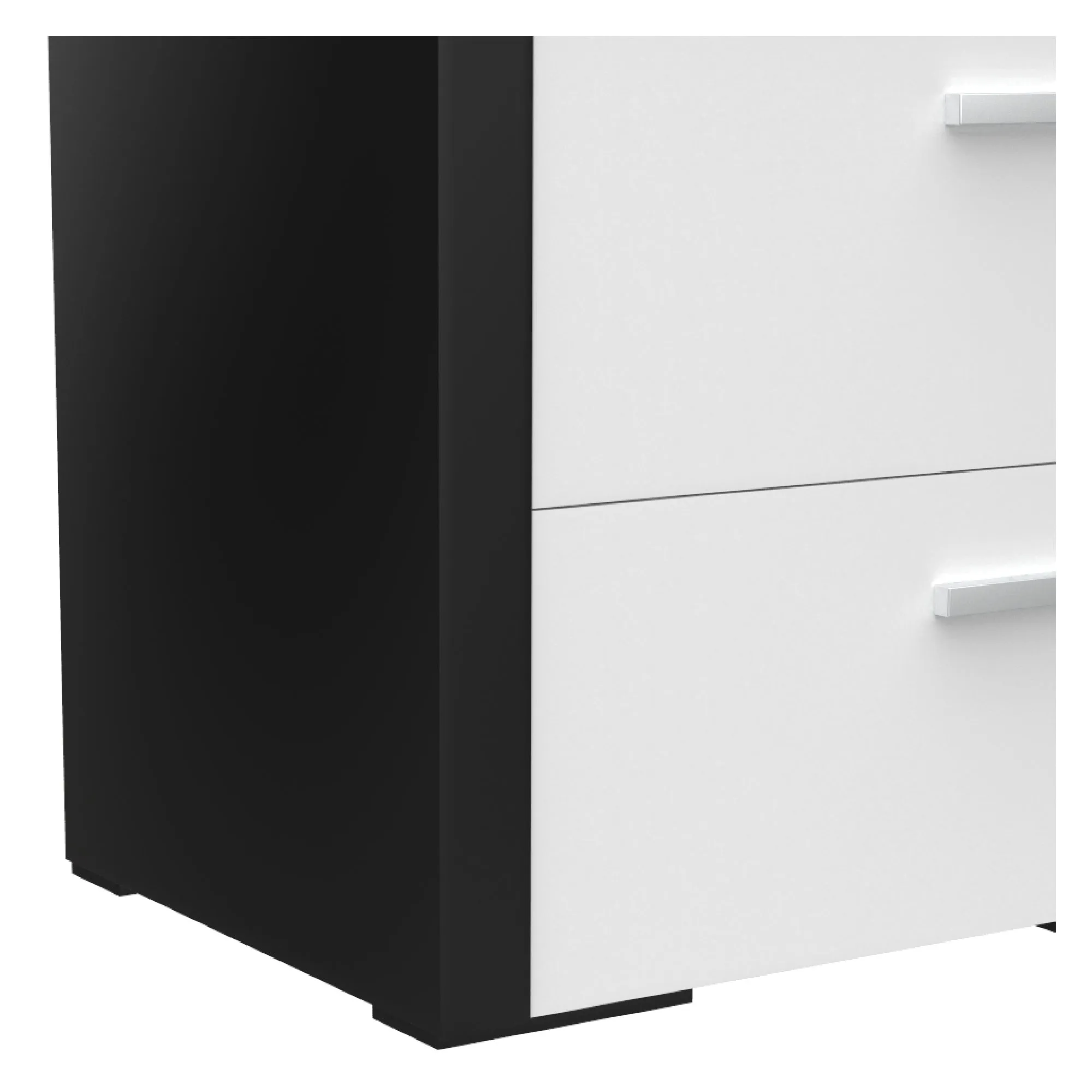 Gabriella right night table for bedroom decoration, java & white