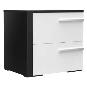 Gabriella right night table for bedroom decoration, java & white