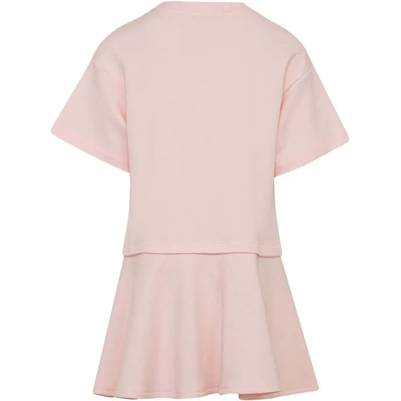 Girls Silver Logo Cotton Jersey Dress