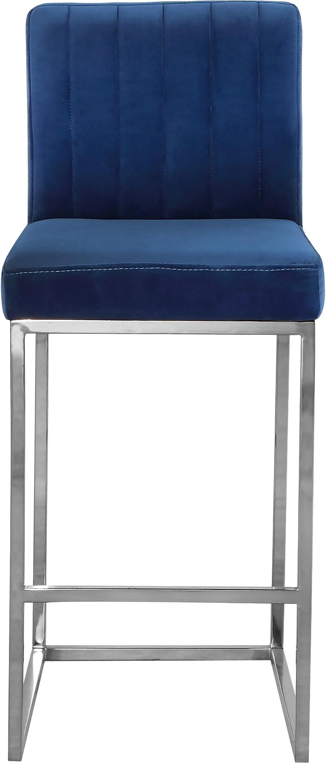 Giselle Navy Velvet Stool